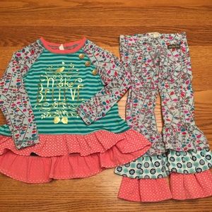 Matilda Jane Make Believe tunic and pants set